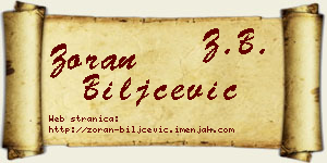Zoran Biljčević vizit kartica